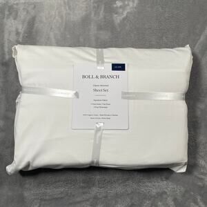 Boll Branch Sheet Set California King White Organic Cotton Luxury Ethical New